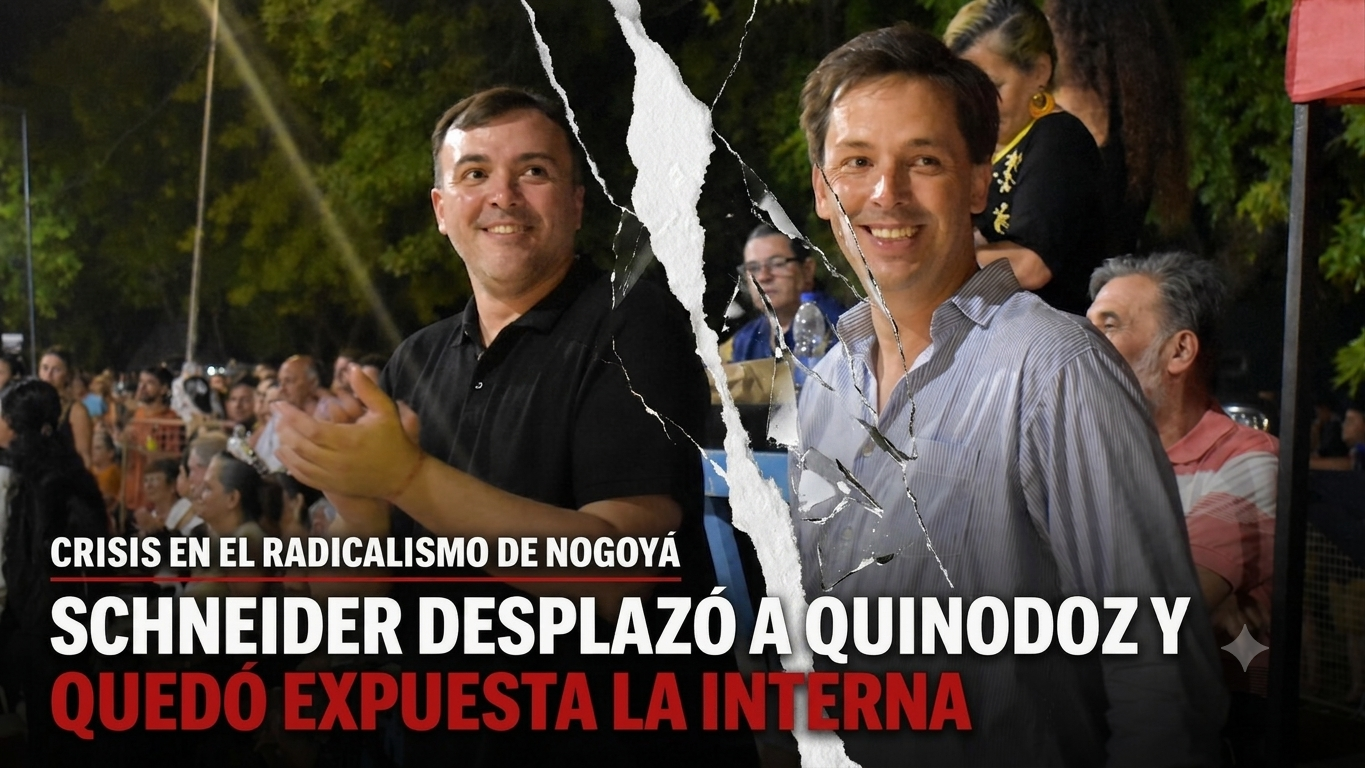 Crisis en el radicalismo de Nogoyá: Schneider desplazó a Quinodoz y quedó expuesta la interna por la sucesión municipal